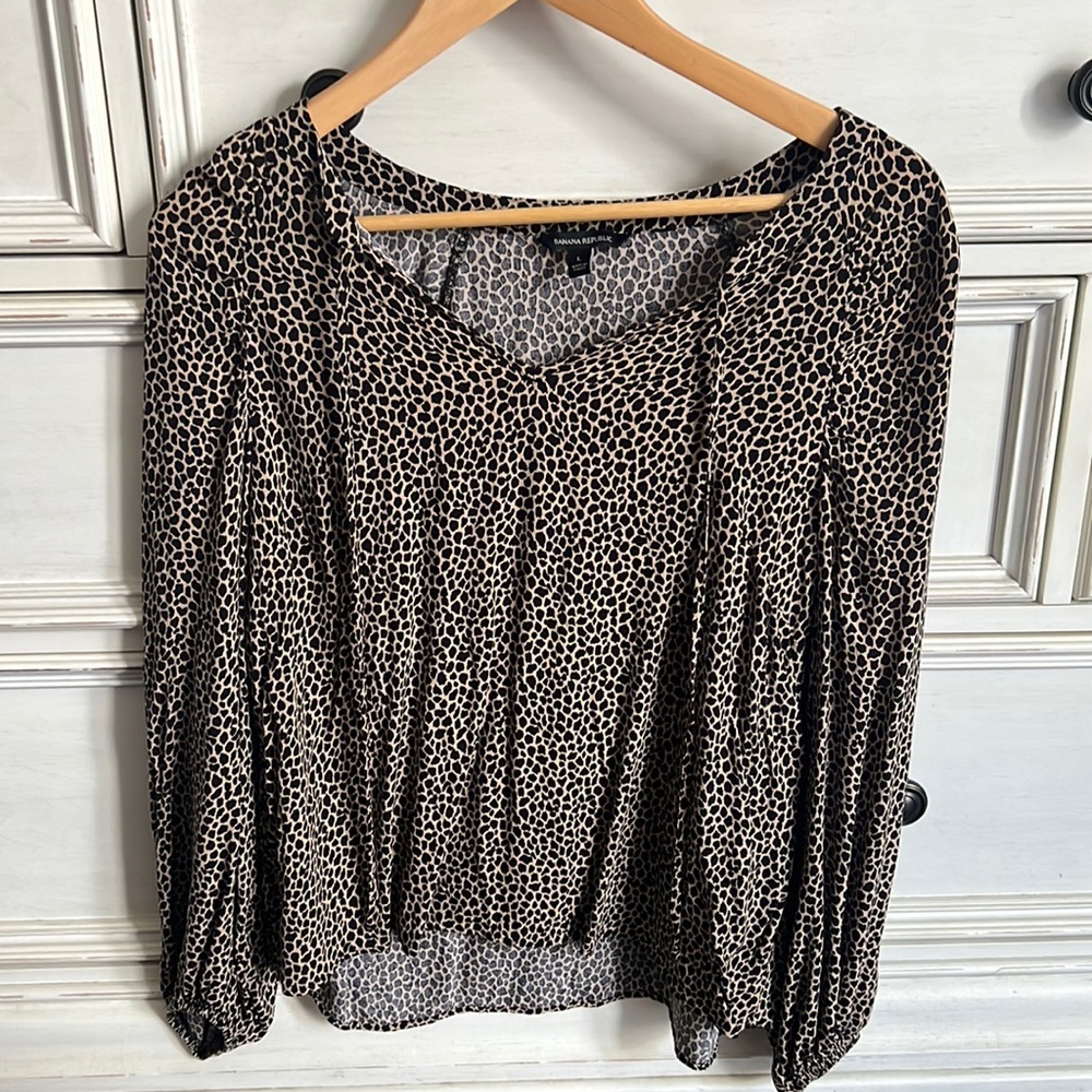 Leopard print Banana Republic top